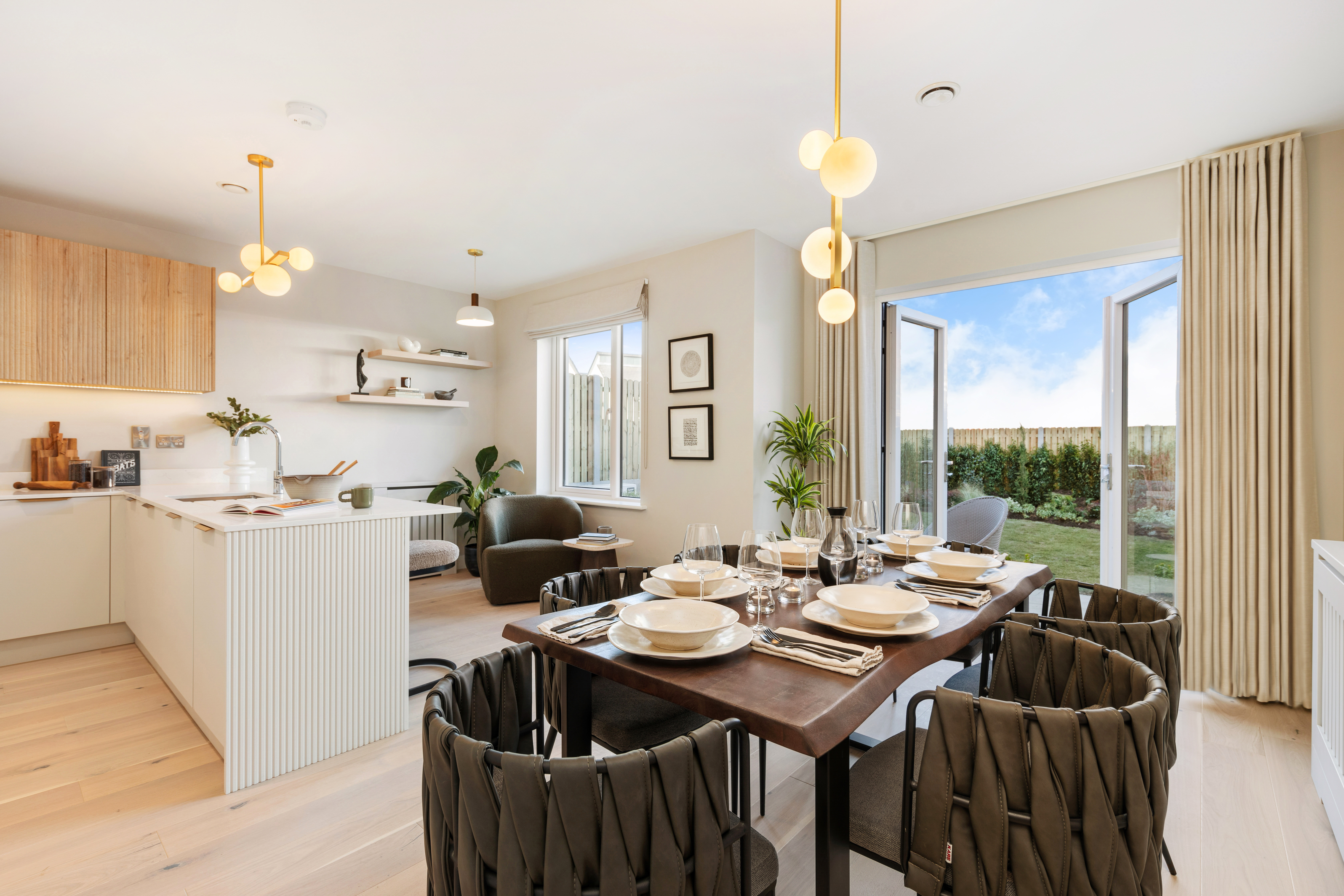 open plan kitchen living room
